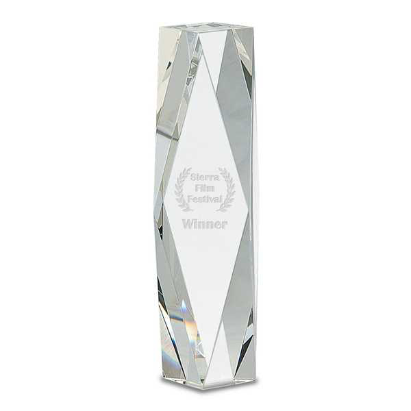 Picture of 10" Clear Crystal Facet Tower