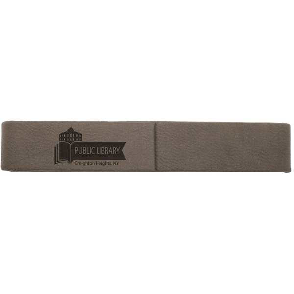 Picture of 6 1/2" x 1" Gray Laserable Leatherette Single Pen Case