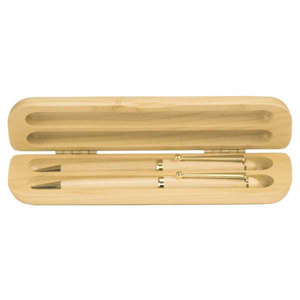 Picture of 6 3/4" x 2" Maple 2-Pen Case