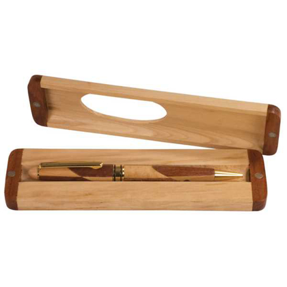 Picture of 6 3/4" x 1 7/8" Maple/Rosewood Finish Pen Case