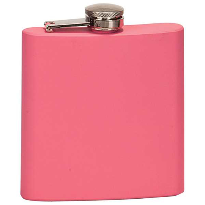 Picture of 6 oz. Matte Pink Laserable Stainless Steel Flask