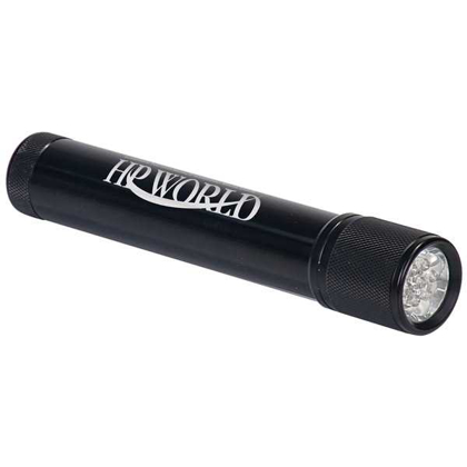 Picture of 7 3/4" Black 7-LED Laserable Flashlight