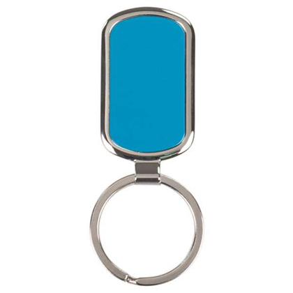 Picture of 1 1/8" x 1 7/8" Blue Laserable Rectangle Keychain