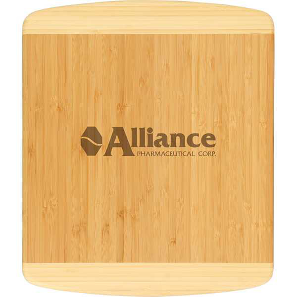 Picture of 13 1/2" x 11 1/2" Bamboo 2-Tone Cutting Board