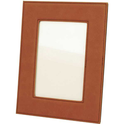 Picture of 5" x 7" Rawhide Laserable Leatherette Photo Frame