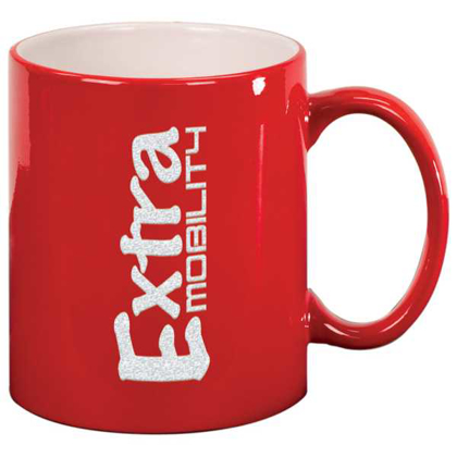 Picture of 11 oz. Red Ceramic Round LazerMug