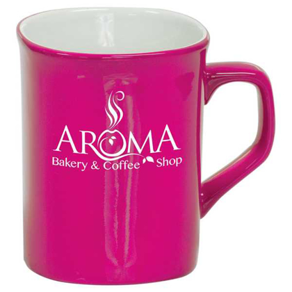 Picture of 10 oz. Pink Ceramic Rounded Corner LazerMug