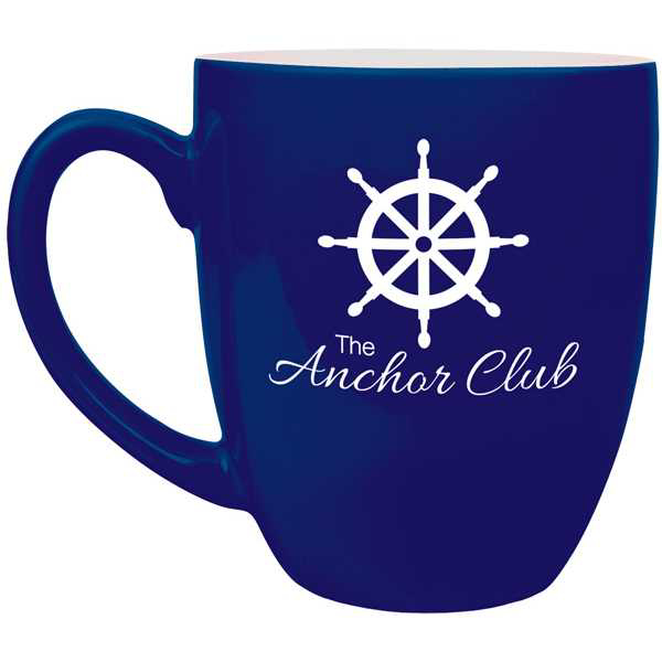 Picture of 16 oz. Blue Ceramic Bistro LazerMug