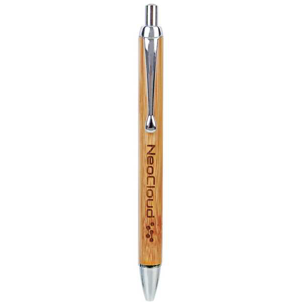 Picture of Bamboo with Silver Trim Laserable Pen