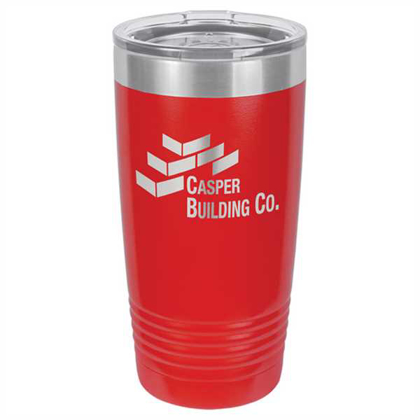 Picture of Polar Camel 20 oz. Red Ringneck Vacuum Insulated Tumbler w/Clear Lid