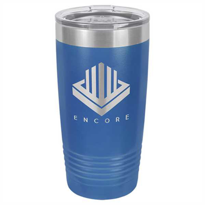 Picture of Polar Camel 20 oz. Royal Blue Ringneck Vacuum Insulated Tumbler w/Clear Lid