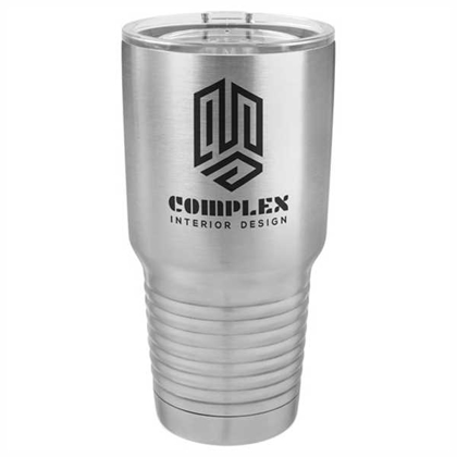 Picture of Polar Camel 30 oz. Stainless Steel Ringneck Vacuum Insulated Tumbler w/Clear Lid