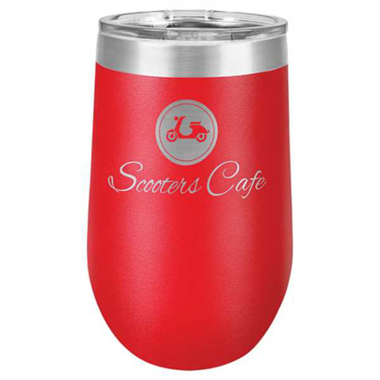 Picture of Polar Camel 16 oz. Red Vacuum Insulated Stemless Tumbler w/Lid