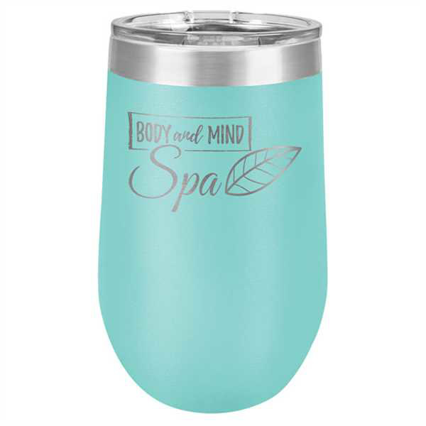 Picture of Polar Camel 16 oz. Teal Vacuum Insulated Stemless Tumbler w/Lid