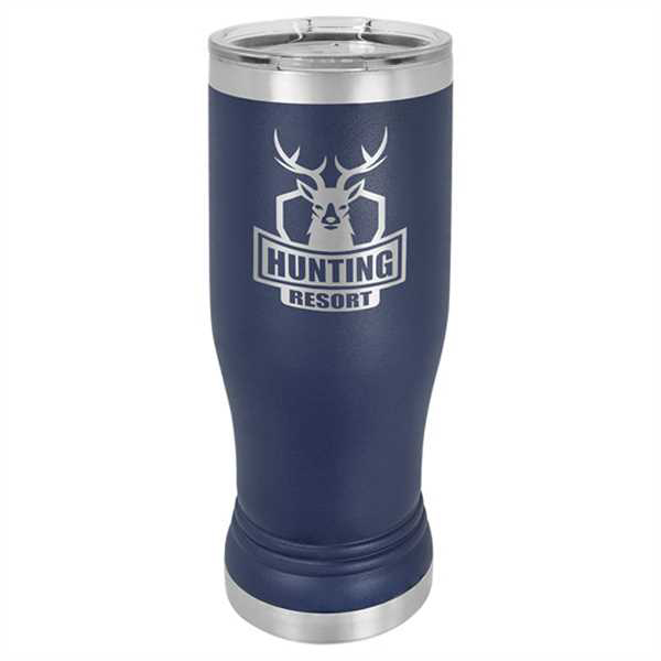 Picture of Navy Blue 14 oz. Polar Camel Pilsner w/Clear Lid