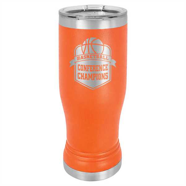 Picture of Orange 14 oz. Polar Camel Pilsner w/Clear Lid