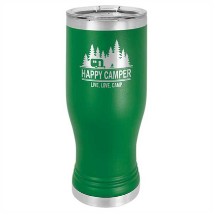 Picture of Green 20 oz. Polar Camel Pilsner w/Clear Lid