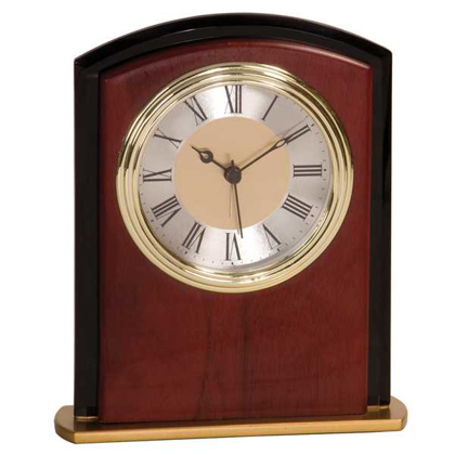 Picture of 6 1/2" Mahogony Finish Square Arch Clock