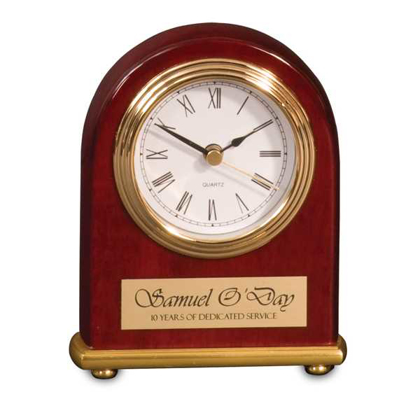 Picture of 4" x 5" Rosewood Piano Finish Arch Desk Clock