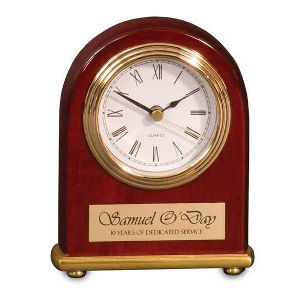 Picture of 4" x 5" Rosewood Piano Finish Arch Desk Clock