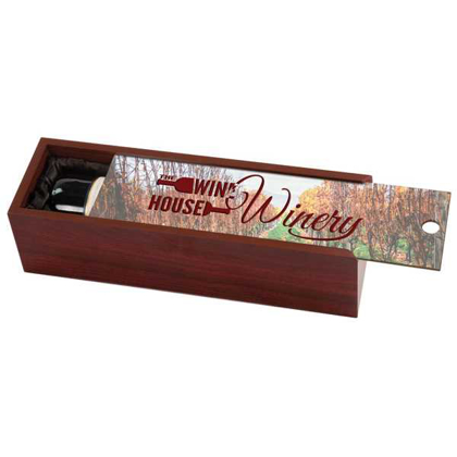 Picture of Rosewood Finish Wine Box with Sublimatable Lid