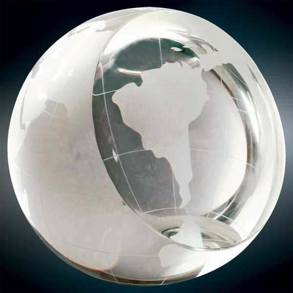 Picture of 3" Crystal Globe Paperweight