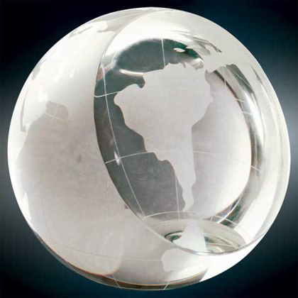 Picture of 4" Crystal Globe Paperweight