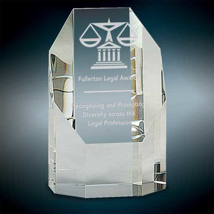 Picture of 5" Clear Crystal Octagon Tower