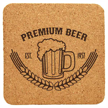 Picture of 4" x 4" Square Cork Coaster