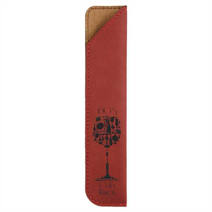 Picture of 6 1/4" Rose Laserable Leatherette Pen Sleeve