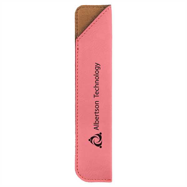 Picture of 6 1/4" Pink Laserable Leatherette Pen Sleeve