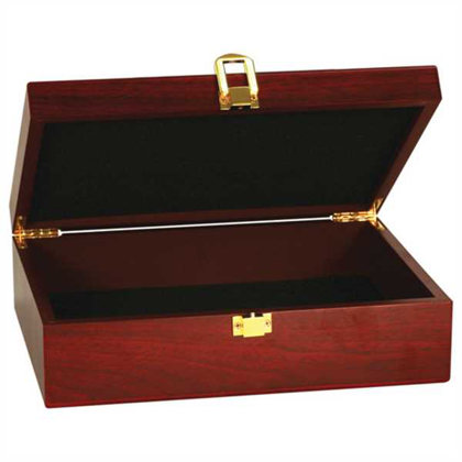 Picture of 12 1/4" x 8 1/4" x 3 1/2" Rosewood Finish Gift Box