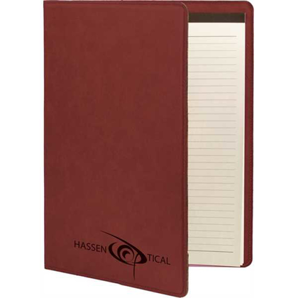 Picture of 7" x 9" Rose Laserable Leatherette Small Portfolio with Notepad