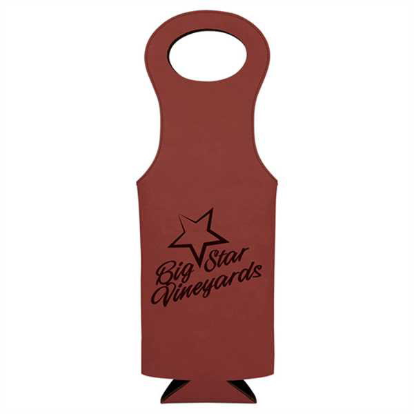Picture of Rose Laserable Leatherette Wine Bag