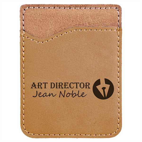 Picture of Light Brown Laserable Leatherette Phone Wallet