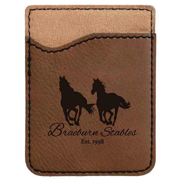 Picture of Dark Brown Laserable Leatherette Phone Wallet