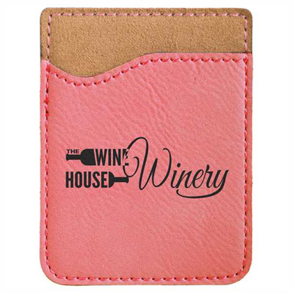 Picture of Pink Laserable Leatherette Phone Wallet
