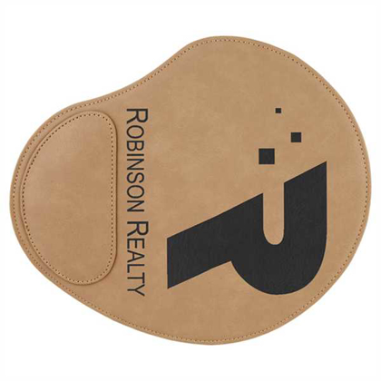 Picture of 9" x 10 1/4" Light Brown Laserable Leatherette Mouse Pad