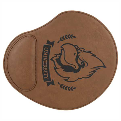 Picture of 9" x 10 1/4" Dark Brown Laserable Leatherette Mouse Pad