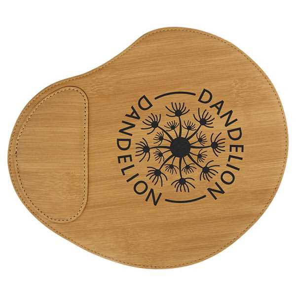 Picture of 9" x 10 1/4" Bamboo Laserable Leatherette Mouse Pad