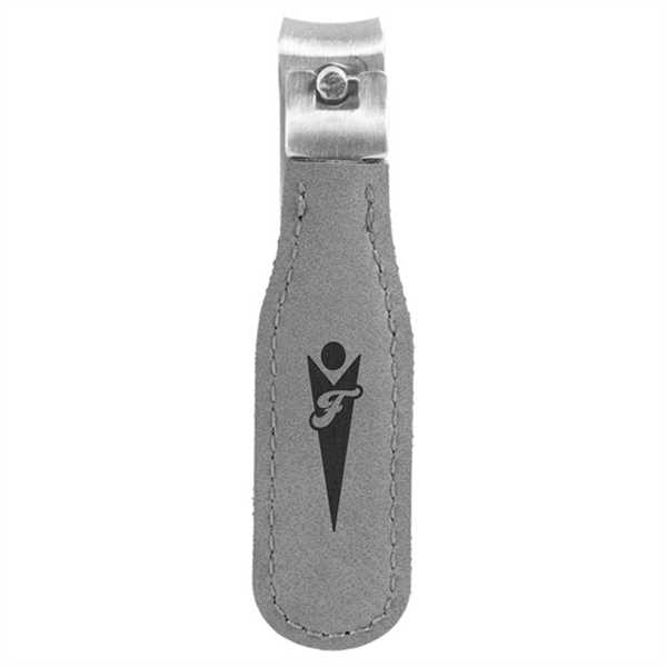 Picture of Gray Laserable Leatherette Nail Clipper