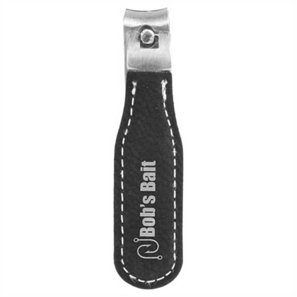 Picture of Black/Silver Laserable Leatherette Nail Clipper