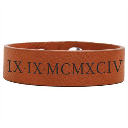 Picture of 8 1/2" x 3/4" Rawhide Laserable Leatherette Youth Cuff Bracelet