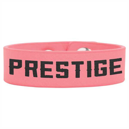 Picture of 8 1/2" x 3/4" Pink Laserable Leatherette Youth Cuff Bracelet