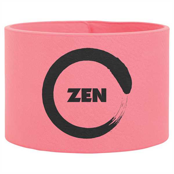 Picture of 9 1/2" x 2" Pink Laserable Leatherette Cuff Bracelet