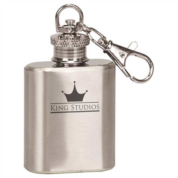 Picture of 1 oz. Stainless Steel Flask Keychain