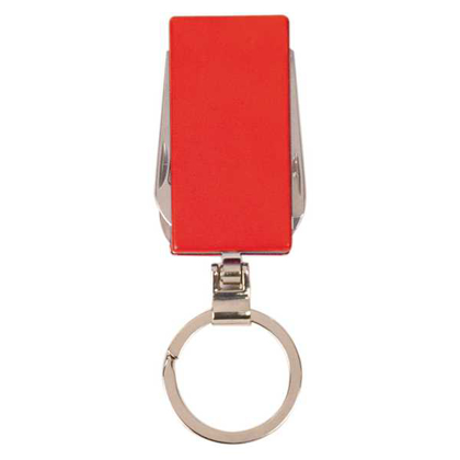 Picture of 2 1/8" Red Rectangular 6-Function Keychain