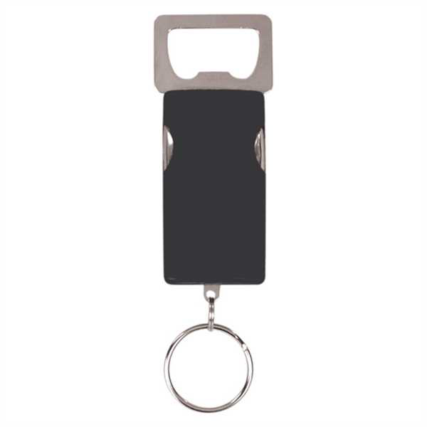 Picture of 3" Black 4-Function Bottle Opener with Keychain