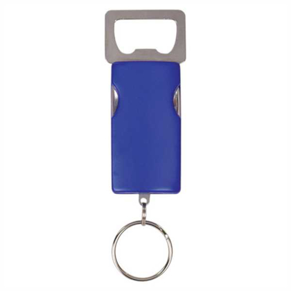 Picture of 3" Blue 4-Function Bottle Opener with Keychain