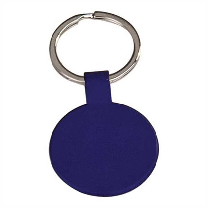 Picture of 1 1/2" Blue Laserable Round Keychain